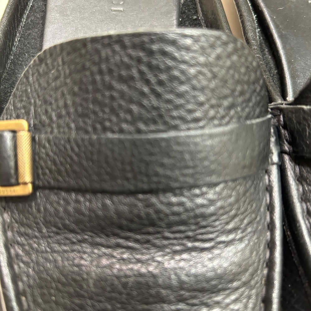 Gucci Leather Slippers / Slides, black, buckle detail, 110104, Size 8 - Picture 3 of 14
